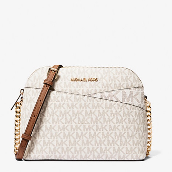 Michael Kors Handbags - MICHAEL KORS
Jet Set Travel Medium Logo Dome Crossbody Bag
Vanilla NWT